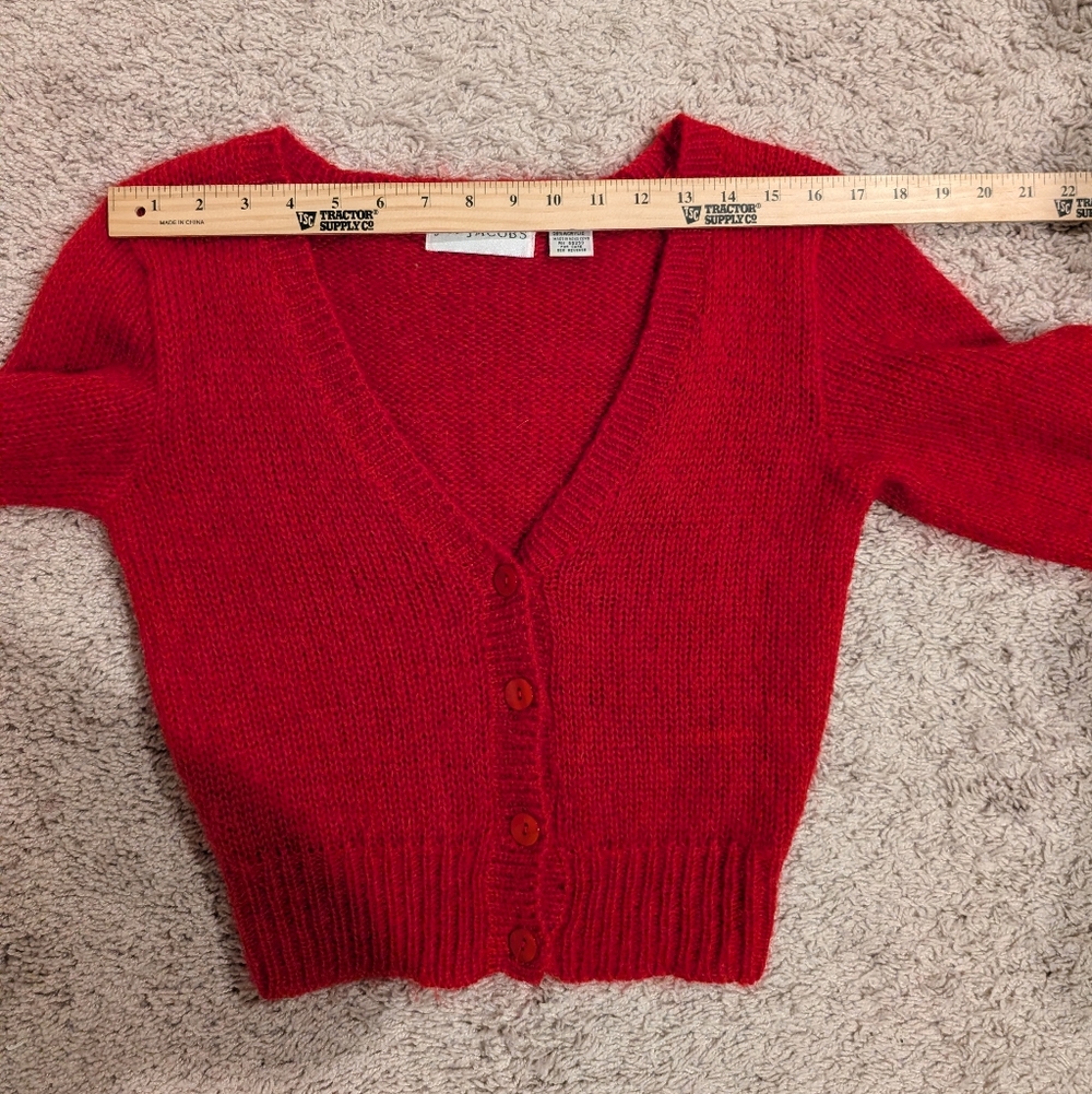 Vintage Jay Jacobs Mohair Wool Blend Cropped Cardigan - Picture 8 of 11